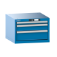 LISTA - Armoire à tiroirs 27x27E (LxPxH) 564x572x383mm 3 tiroirs (1x50/1x100/1x150) 75kg KEY Lock Bleu clair RAL 5012