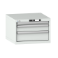LISTA - Armoire à tiroirs 27x27E (LxPxH) 564x572x383mm 3 tiroirs (1x50/1x100/1x150) 75kg KEY Lock Gris clair RAL 7035