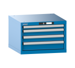 Armoire à tiroirs Lista 27x27E H 38,3 x L 56,4xP 57,2 cm 4 tiroirs (1 x 5, 2 x 7,5 et 1 x 10 cm) Key Lock