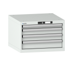 Armoire à tiroirs Lista 27x27E H 38,3 x L 56,4xP 57,2 cm 4 tiroirs (1 x 5, 2 x 7,5 et 1 x 10 cm) Key Lock