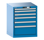Armoire à tiroirs Lista 27x27E H 70 x L 56,4 x P 57,2cm 6 tiroirs (1 x 5, 2 x 7,5, 2 x 10 et 1 x 20 cm) Key Lock