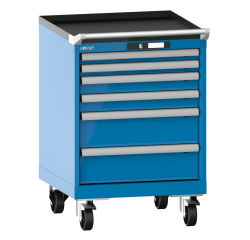 Armoire à tiroirs Lista 27 x 27E  H 84 x L 56,4 x P 57,2 cm 6 tiroirs Key Lock