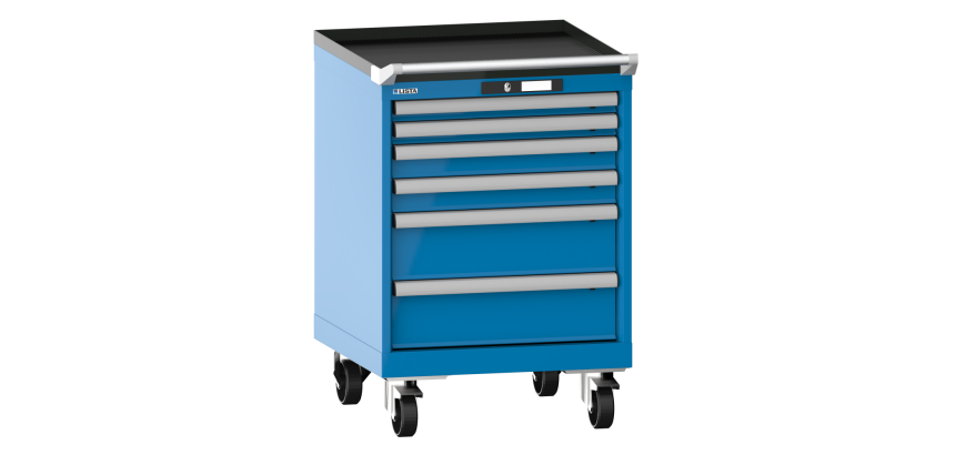 Armoire à tiroirs Lista 27 x 27E  H 84 x L 56,4 x P 57,2 cm 6 tiroirs Key Lock