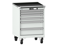 LISTA - Armoire tiroirs mobile (HxLxP) 84 x 56,4 x 57,2 cm KEY Lock R7035