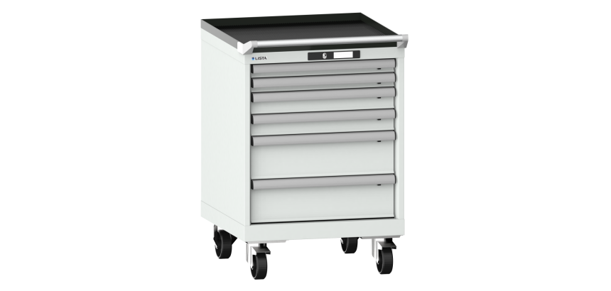 Armoire à tiroirs Lista 27 x 27E  H 84 x L 56,4 x P 57,2 cm 6 tiroirs Key Lock