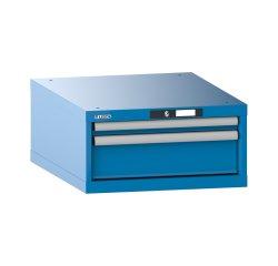 Armoire à tiroirs Lista 27x36E H 28,3 x L 56,4 x P 72,5 cm 2 tiroirs (1 x 5 et 1 x 15 cm) Key Lock