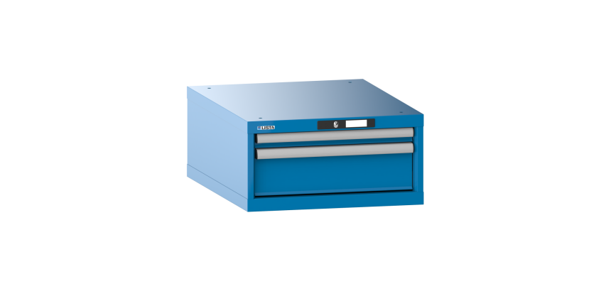 Armoire à tiroirs Lista 27x36E H 28,3 x L 56,4 x P 72,5 cm 2 tiroirs (1 x 5 et 1 x 15 cm) Key Lock