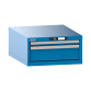 LISTA - Armoire à tiroirs 27x36E (LxPxH) 564x725x283mm 2 tiroirs (1x50/1x150) 75kg KEY Lock Bleu clair RAL 5012
