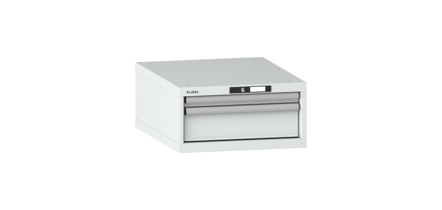 Armoire à tiroirs Lista 27x36E H 28,3 x L 56,4 x P 72,5 cm 2 tiroirs (1 x 5 et 1 x 15 cm) Key Lock