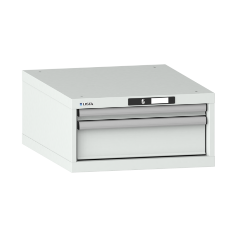 LISTA - Armoire à tiroirs 27x36E (LxPxH) 564x725x283mm 2 tiroirs (1x50/1x150) 75kg KEY Lock Gris clair RAL 7035