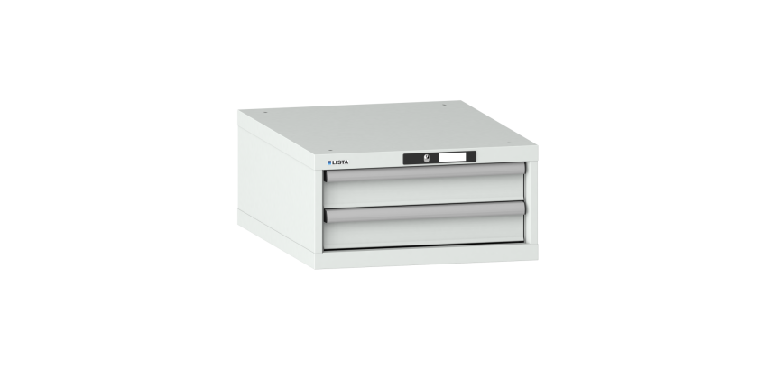 Armoire à tiroirs Lista 27x36E H 28,3 x L 56,4 x P 72,5 cm 2 tiroirs (2 x 10 cm) Key Lock