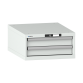 LISTA - Armoire à tiroirs 27x36E (LxPxH) 564x725x283mm 2 tiroirs (2x100) 75kg KEY Lock Gris clair RAL 7035