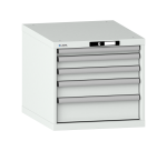 Armoire à tiroirs Lista 27x36E H 53,3 x L 56,4 x P 72,5 5 tiroirs (1 x 5, 2 x 7,5, 1 x 10 et 1 x 15 cm) Key Lock