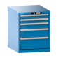 LISTA - Armoire à tiroirs 27x36E (LxPxH) 564x725x700mm 5 tiroirs (2x75/1x100/1x150/1x200) 75kg KEY Lock Bleu clair RAL 5012