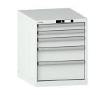 Armoire à tiroirs Lista 27x36E H 70 x L 56,4 x P 72,5 cm 5 tiroirs (2 x 7,5, 1 x 10, 1 x 15, et 1 x 20 cm) Key Lock