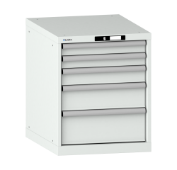 Armoire à tiroirs Lista 27x36E H 70 x L 56,4 x P 72,5 cm 5 tiroirs (2 x 7,5, 1 x 10, 1 x 15, et 1 x 20 cm) Key Lock
