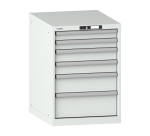 Armoire à tiroirs Lista 27x36E H 80 x L 56,4 x P 72,5 cm 6 tiroirs (2 x 7,5, 2 x 10, 1 x 15 et 1 x 20 cm) Key Lock