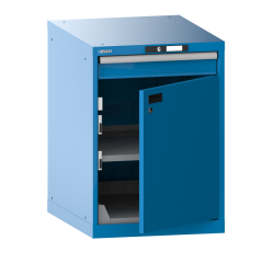 Armoire à tiroir Lista 27x36E avec porte à droite H 80 x L 56,4 x P 72,5 cm 1 étagère amovible, 1 tiroir ( 1 x 10 cm ) et une étagère extensible Key Lock