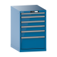 LISTA - Armoire à tiroirs 27x36E (LxPxH) 564x725x850mm 6 tiroirs (1x75/3x100/1x125/1x250) 75kg KEY Lock Bleu clair RAL 5012