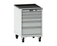 LISTA - Armoire tiroirs mobile (HxLxP) 89 x 56,4 x 72,5cm KEY Lock R7035