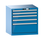 Armoire à tiroirs Lista 36x27E H 70 x L 71,7 x P 57,2 cm 5 tiroirs (2 x 7,5, 2 x 10 et 1 x 25) Key Lock