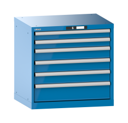 Armoire à tiroirs Lista 36x27E H 70 x L 71,7 x P 57,2 cm 6 tiroirs ( 2 x 7,5, 3 x 10 et 1 x 15 cm) Key Lock