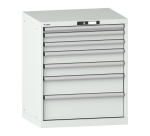 Armoire à tiroirs Lista 36x27E H 85 x L 71,7 x P 57,2 cm 7 tiroirs (1 x 5, 2 x 7,5, 2 x 10, 1 x 15 et 1 x 20 cm) Key Lock