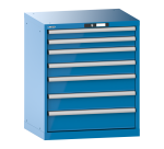 Armoire à tiroirs Lista 36x27E H 85 x L 71,7 x P 57,2 cm 7 tiroirs ( 2 x 7,5, 2 x 10, 2 x 12,5 et 1 x 15 cm) Key Lock