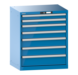 Armoire à tiroirs Lista 36x27E H 85 x L 71,7 x P 57,2 cm 7 tiroirs ( 2 x 7,5, 2 x 10, 2 x 12,5 et 1 x 15 cm) Key Lock