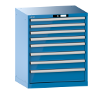 Armoire à tiroirs Lista 36x27E H 85 x L 71,7 x P 57,2 cm 8 tiroirs (4 x 7,5, 3 x 10 et 1 x 15 cm) Key Lock