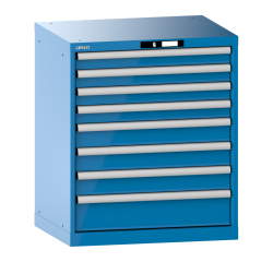 Armoire à tiroirs Lista 36x27E H 85 x L 71,7 x P 57,2 cm 8 tiroirs (4 x 7,5, 3 x 10 et 1 x 15 cm) Key Lock