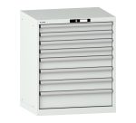 Armoire à tiroirs Lista 36x27E H 85 x L 71,7 x P 57,2 cm 8 tiroirs (4 x 7,5, 3 x 10 et 1 x 15 cm) Key Lock