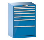 Armoire à tiroirs Lista 36x27E H 100 x L 71,7 x P 57,2 cm 7 tiroirs (1 x 5, 2 x 7,5, 2 x 10, 2 x 20 et 1 x 30 cm) Key Lock