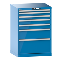 Armoire à tiroirs Lista 36x27E H 100 x L 71,7 x P 57,2 cm 7 tiroirs (1 x 5, 2 x 7,5, 2 x 10, 2 x 20 et 1 x 30 cm) Key Lock