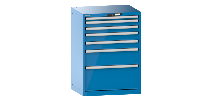 Armoire à tiroirs Lista 36x27E H 100 x L 71,7 x P 57,2 cm 7 tiroirs (1 x 5, 2 x 7,5, 2 x 10, 2 x 20 et 1 x 30 cm) Key Lock