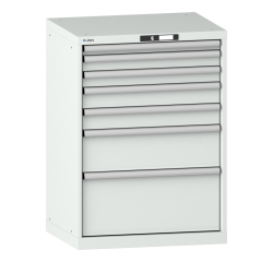 Armoire à tiroirs Lista 36x27E H 100 x L 71,7 x P 57,2 cm 7 tiroirs (1 x 5, 2 x 7,5, 2 x 10, 2 x 20 et 1 x 30 cm) Key Lock