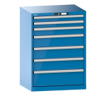 Armoire à tiroirs Lista 36x27E H 100 x L 71,7 x P 57,2 cm 7 tiroirs (2 x 7,5, 1 x 10, 3 x 15 et 1 x 20 cm) Key Lock