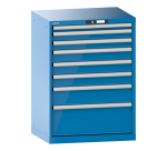 Armoire à tiroirs Lista 36x27E H 100 x L 71,7 x P 57,2 cm 8 tiroirs (1 x 5, 2 x 7,5, 3 x 10, 1 x 15 et 1 x 25 cm) Key Lock