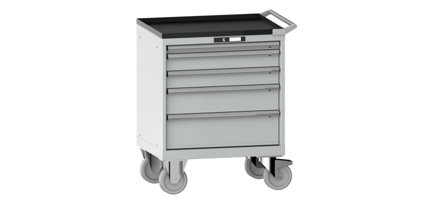 Armoire à tiroirs Lista 36 x 27E  H 96,2 x L 71,7 x P 57,2 cm 5 tiroirs, roues Ø 16 cm Key Lock