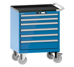 Armoire à tiroirs Lista 36 x 27E  H 96,2 x L 71,7 x P 57,2 cm 6 tiroirs, roues Ø 16 cm Key Lock