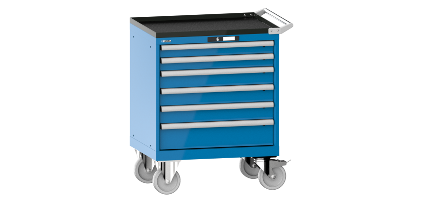 Armoire à tiroirs Lista 36 x 27E  H 96,2 x L 71,7 x P 57,2 cm 6 tiroirs, roues Ø 16 cm Key Lock