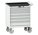 Armoire à tiroirs Lista 36 x 27E  H 96,2 x L 71,7 x P 57,2 cm 6 tiroirs, roues Ø 16 cm Key Lock