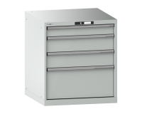 LISTA - Armoire à tiroirs (HxLxP) 80 x 71,7 x 72,5 cm 36x36E KEY Lock R7035