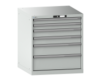 LISTA - Armoire à tiroirs (HxLxP) 80 x 71,7 x 72,5 cm KEY Lock R7035