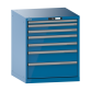 LISTA - Armoire à tiroirs 36x36E (LxPxH) 717x725x850mm 7 tiroirs (1x50/2x75/2x100/1x150/1x200) 75kg KEY Lock Bleu clair RAL 5012