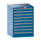 LISTA - Armoire à tiroirs 36x36E (LxPxH) 717x725x1000mm 9 tiroirs (9x100) 200kg KEY Lock Bleu clair RAL 5012