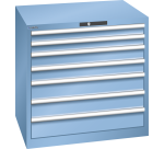 Armoire à tiroirs Lista 45 x 36E  H 85 x L 87 x P 72,5 cm 7 tiroirs Key Lock