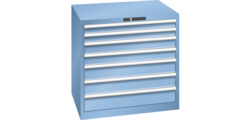 Armoire à tiroirs Lista 45 x 36E  H 85 x L 87 x P 72,5 cm 7 tiroirs Key Lock