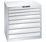Armoire à tiroirs Lista 45 x 36E  H 85 x L 87 x P 72,5 cm 7 tiroirs Key Lock