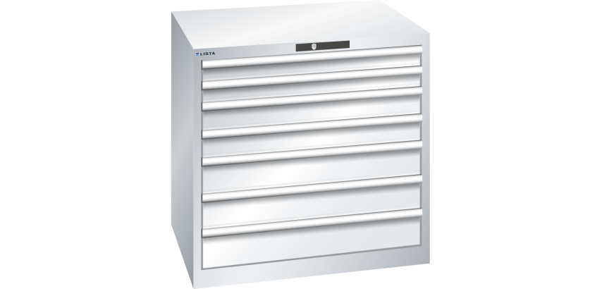 Armoire à tiroirs Lista 45 x 36E  H 85 x L 87 x P 72,5 cm 7 tiroirs Key Lock